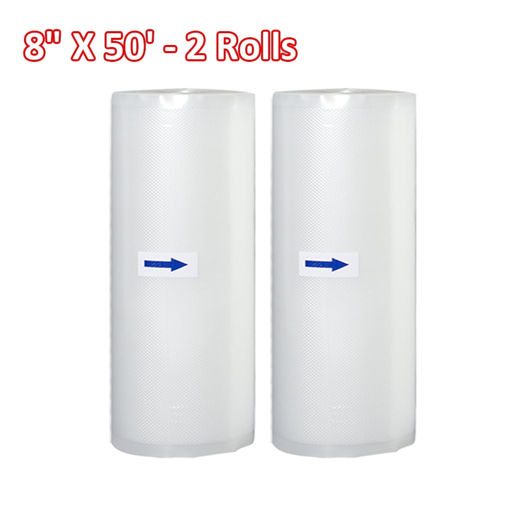 RyhamPaper 8" x 50' Vacuum Seal Rolls Embossed Food Saver Storage Bags