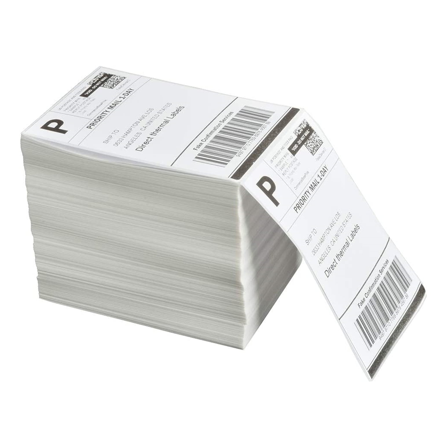 4x6 Fanfold & Roll Thermal Shipping Labels – 500 Pack – Compatible With Zebra, Rollo, Phomemo Printers