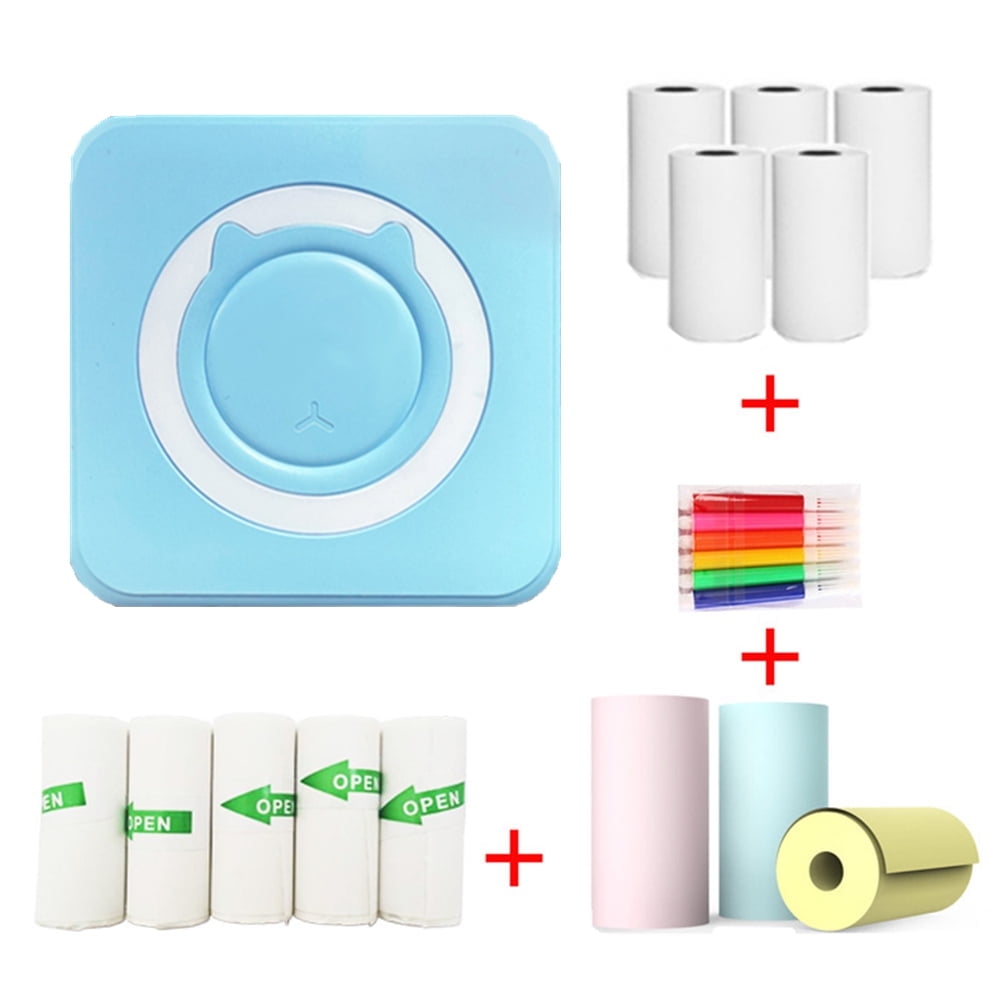 RyhamPaper Pocket Size Wireless Photo Printer Set, Multicolor