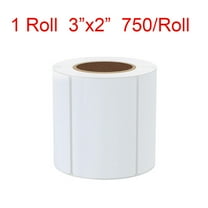 Ryhampaper 1 Roll 3"x2" 750/Roll Direct Thermal Shipping Label Barcode Address Sticker Label for Zebra & Rollo