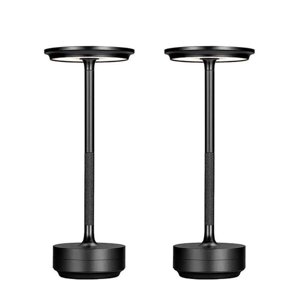 Ryhampaper 11.22" LED Touch Sensor Table Lamp Cordless Rechargeable Dimmable Desk Lamp Bar Night Light Decoration Black 3000 mAh 2Pack