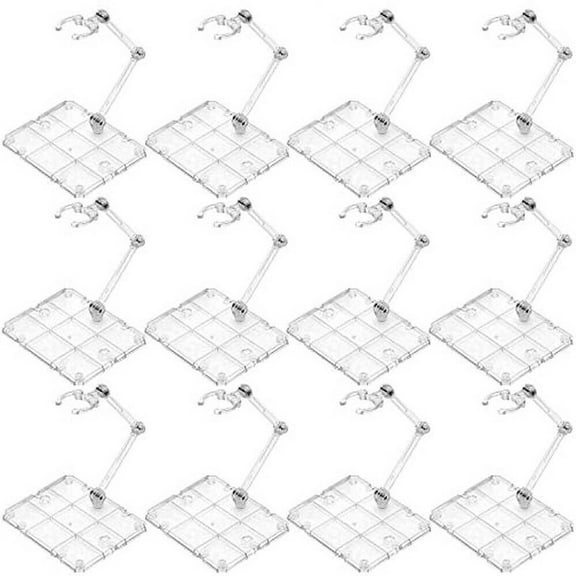 Ryhampaper 12 PCS HG144 Adjustable Action Figure Display Holder Base Doll Model Support Stand