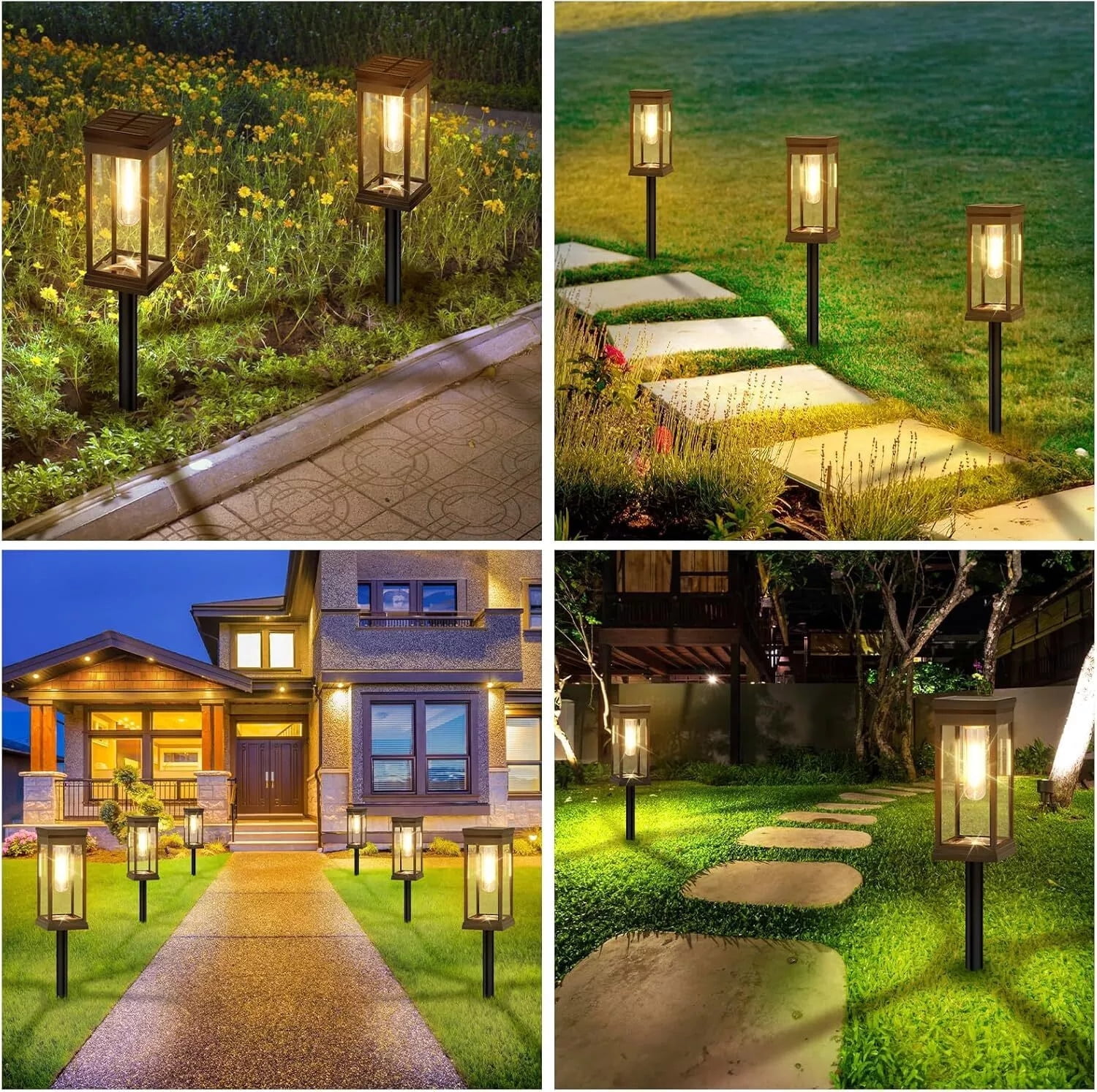 Ryhampaper 18PC Solar Waterproof Garden Lights,Upgraded LED Solar ...