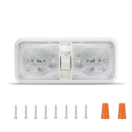 Ryhampaper 1PC 12V LED RV Ceiling Dome Light RV Interior Lighting for Trailer Camper Boat Natural White