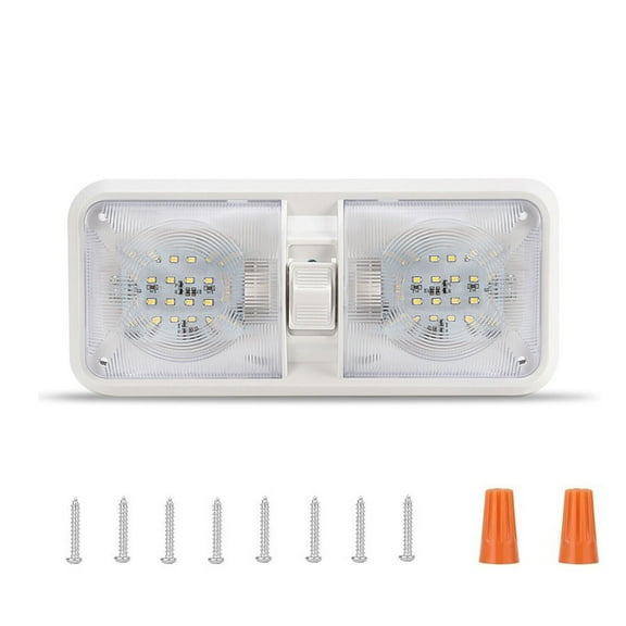 Ryhampaper 1PC 12V LED RV Ceiling Dome Light RV Interior Lighting for Trailer Camper Boat Natural White