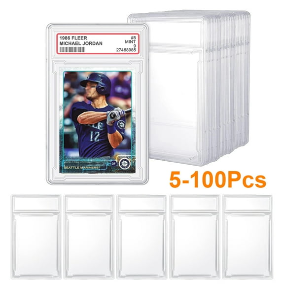 Ryhampaper 50 Pack 35 Pt. Empty Graded Card Holder PSA Style Slab for Trading Sports Cards Protector Case Clear