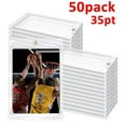 thumbnail image 1 of Ryhampaper 50Pack Clear Magnetic Trading Sports Card Holders 35pt One-Touch Hard Protector Sleeves, 1 of 11