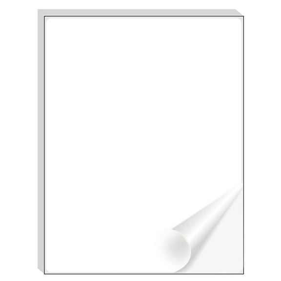 Ryhampaper Full Sheet Labels, 8-1/2" x 11", White Shipping Labels, 1000 Labels
