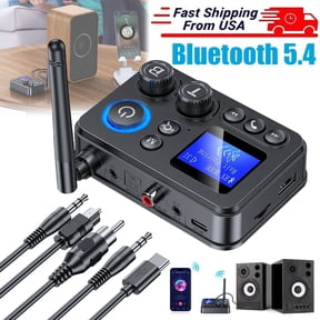 Ryhampaper RX/TX Bluetooth 5.4 Transmitter Receiver 3.5mm AUX TV Home Stereo Audio Adapter+ (Black)
