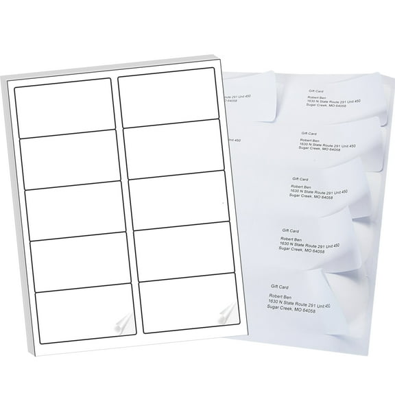 Ryhampaper Shipping Labels, White, 2" x 4", Laser/Inkjet, 2000 Labels