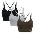 thumbnail image 1 of Ryka Hannah Seamless Strappy Openback Sports Bra, 3 Pack, Chocolate Torte / Microchip Htr / Black, Medium, 1 of 1