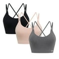 thumbnail image 1 of Ryka Hannah Seamless Strappy Openback Sports Bra, 3 Pack, Sepia Rose / Asphalt Htr / Black, Large, 1 of 1