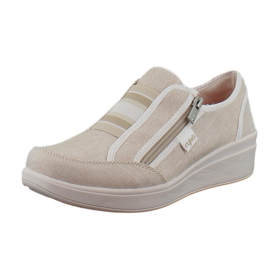 Ryka Lounge Zip Women's Fashion Sneakers Natural Tan Size 7.5 M