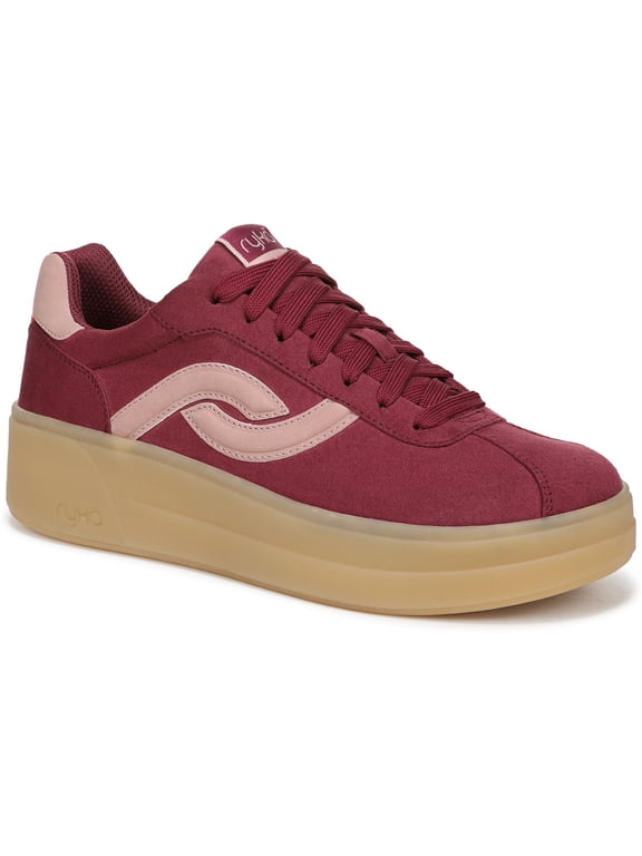 Women's Viv Max Lace Up Platform Sneaker Berry Red 7W