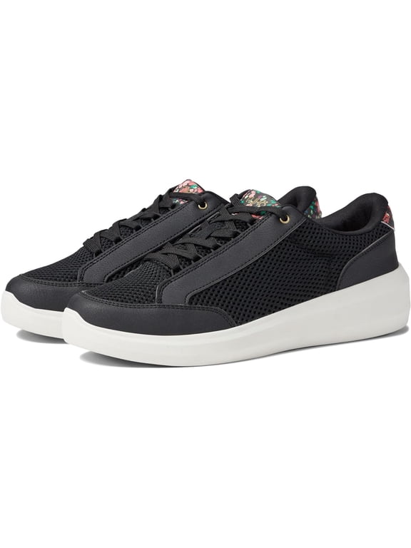 Women's Astrid Lace Up Sneakers Black Floral 9.5W