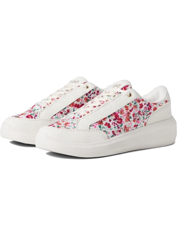 Women's Astrid Lace Up Sneakers White Floral 7W