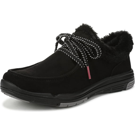 Ryka Women's Black Fabric Avid Lace-Up Cozy Ankle Boots 9.5W