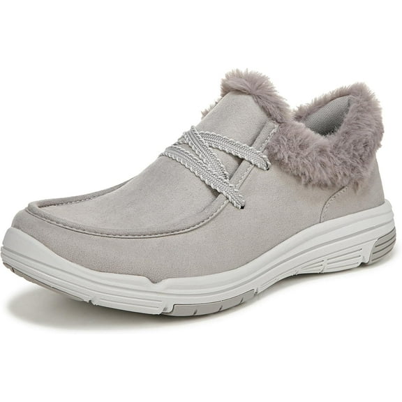 Ryka Women's Grey Fabric Avid Lace-Up Cozy Ankle Boots 6W