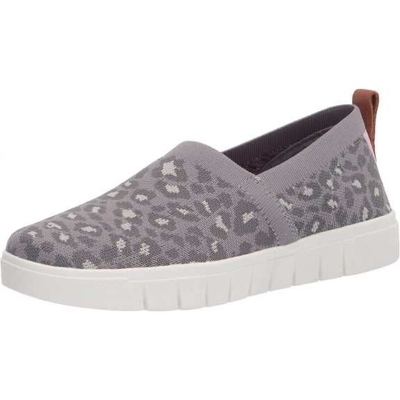 Ryka Women's Hera Slip-on Sneaker Loafer Alloy Grey Leopard 9.5W