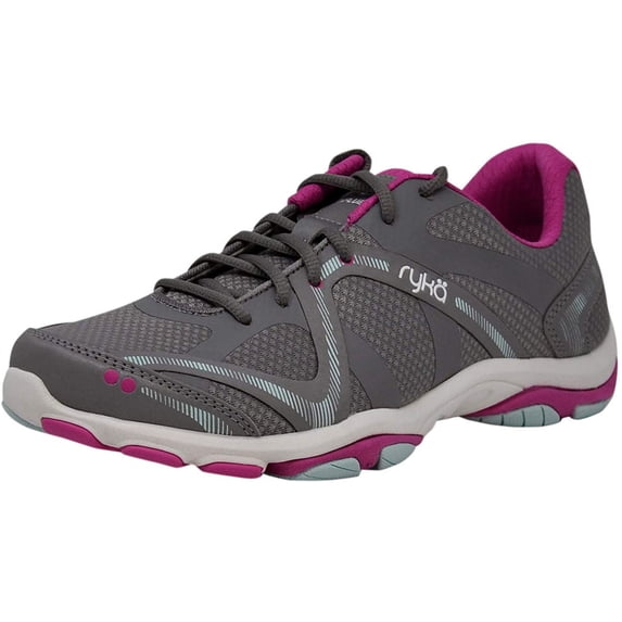 Ryka Women's Influence Cross Training Shoe, Frost Grey/Rose/Pale Aqua, 8.5 Wide