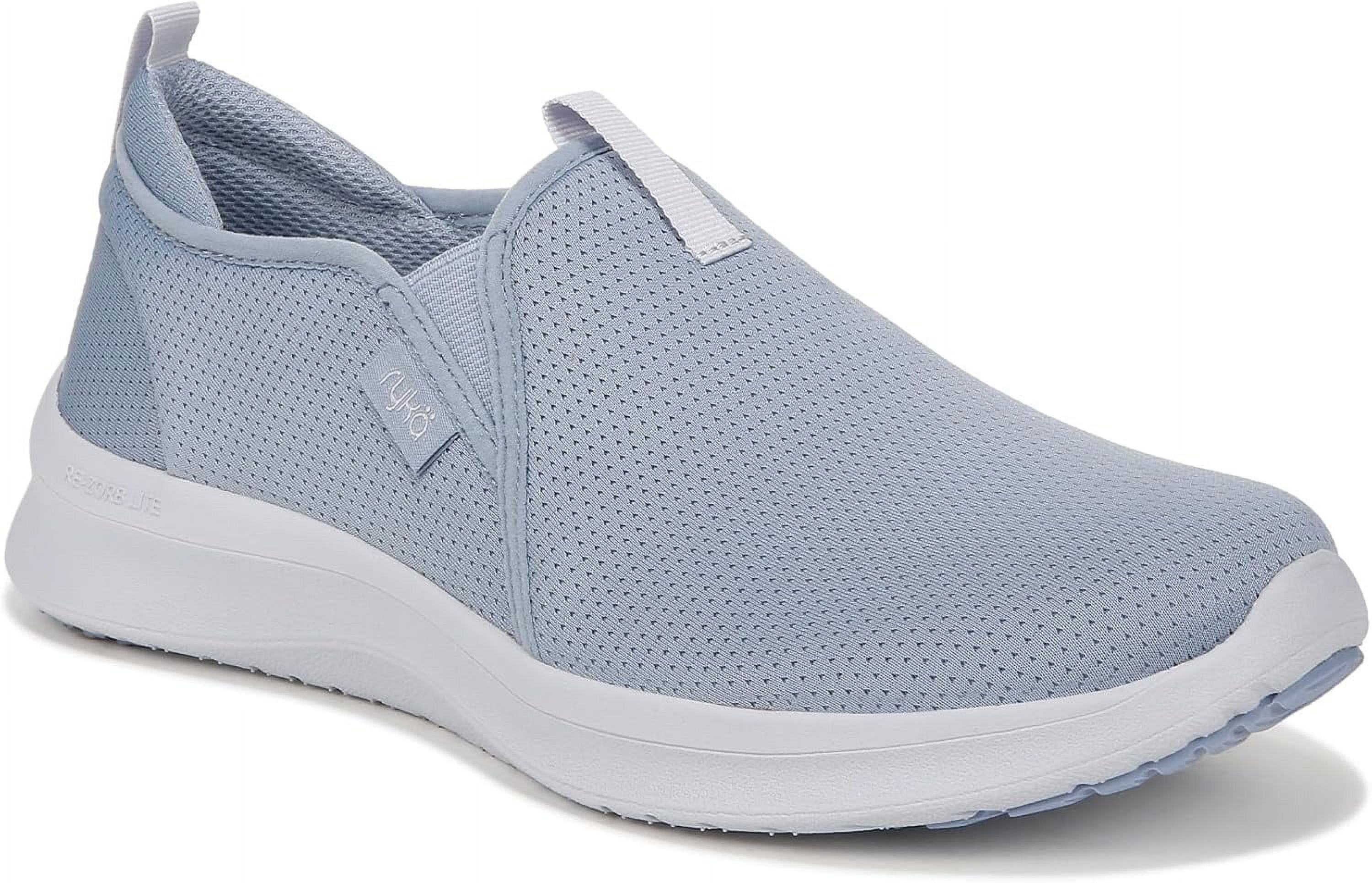 Ryka Sneakers slip-on da donna con zip laterale luminosa, Verde Vetiver, 35.5 EU