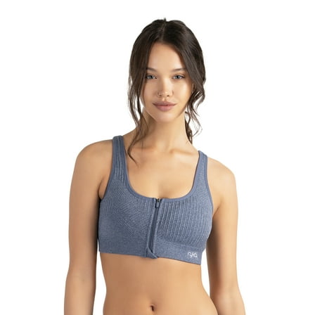Ryka Women's Textured Zip Sports Bra, Sizes S-XL