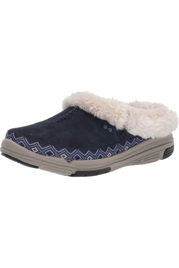 Womens Adventure Suede Slip On Mules