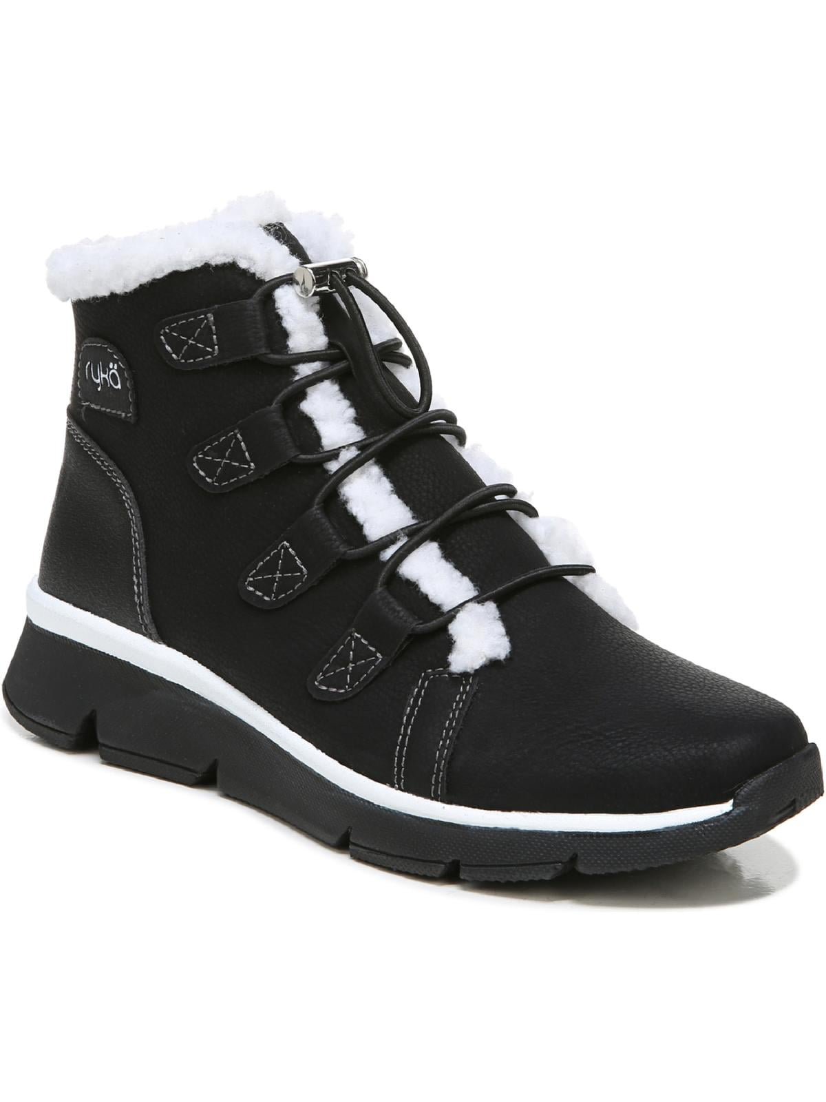 faux leather hiking boots