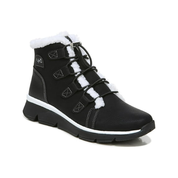 Ryka Womens Chill Out Faux Leather Faux Fur Hiking Boots