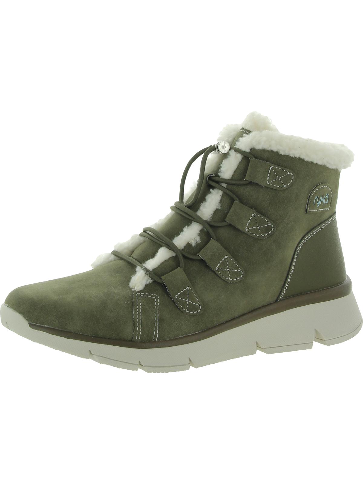 faux leather hiking boots