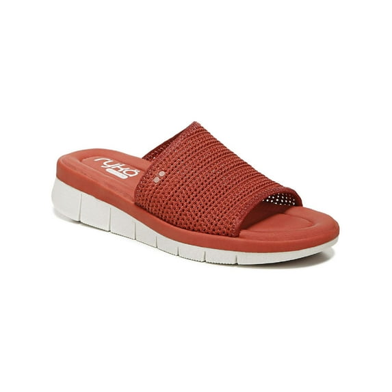 Ryka Womens Ellie Open Toe Slip On Wedge Sandals