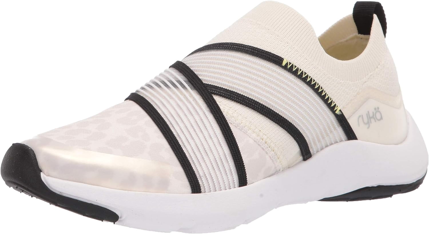 Ryka Womens Empower Slip On Sneakers Gardenia Leopard 5M