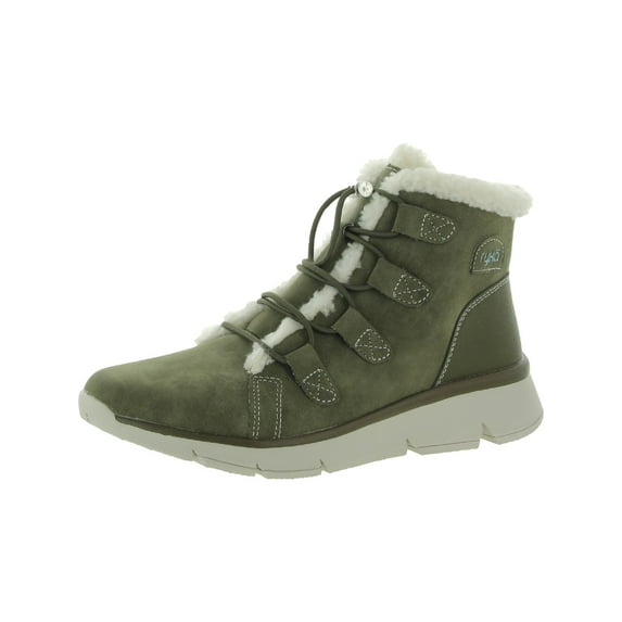 Ryka Womens Faux Leather Faux Fur Hiking Boots