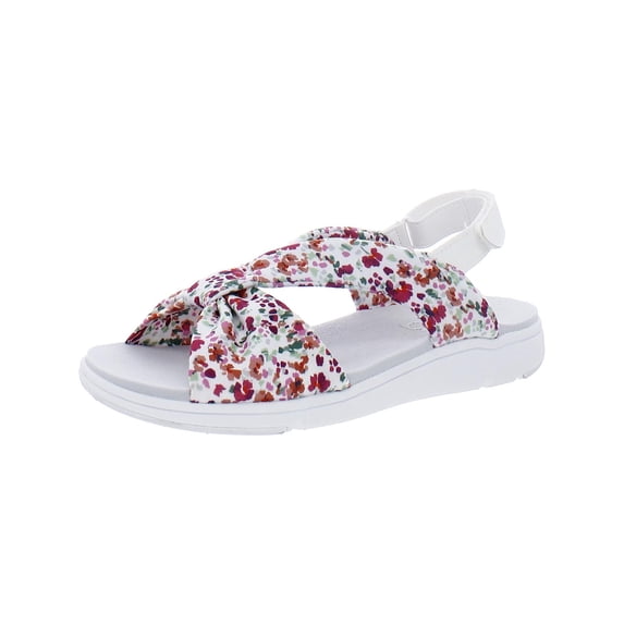 Ryka Womens Floral Floral Hook & Loop Slide Sandals
