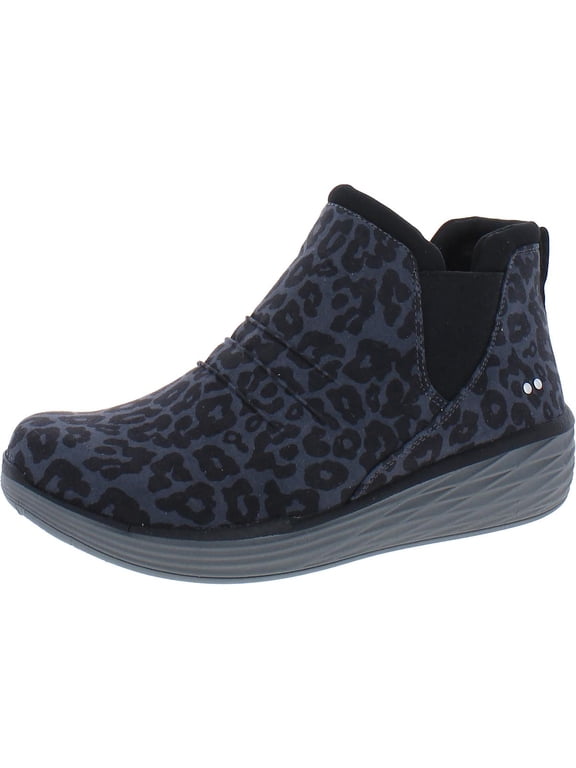Womens Niah Ankle Boots Black Leopard 9.5M