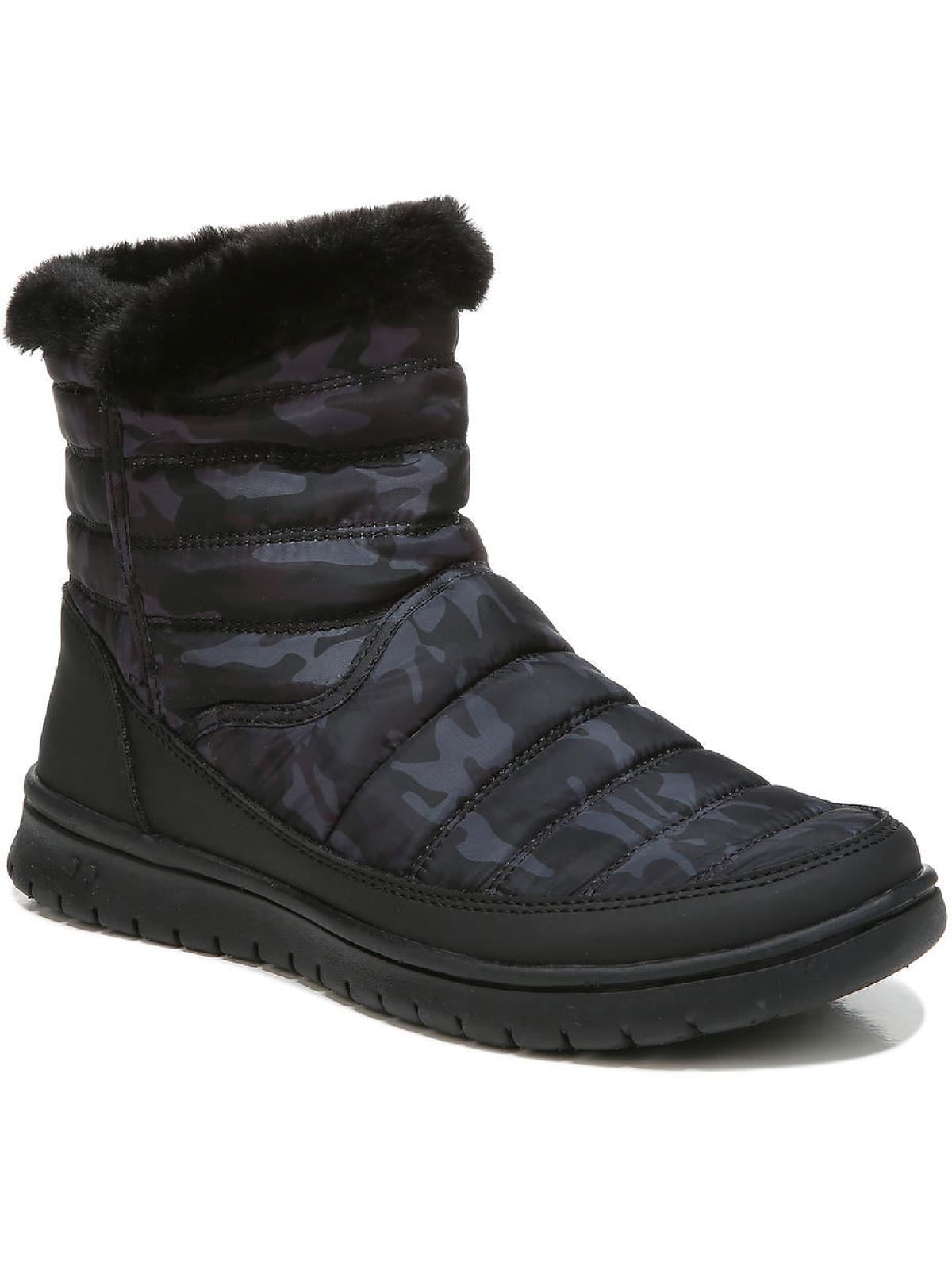 Ryka Womens Suzy Nylon Ankle Shearling Boots
