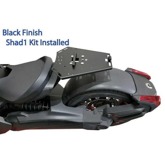 Ryker Luggage Rack Black Small Shad Cases Kit installed NO MAX MOUNT NEEDED.