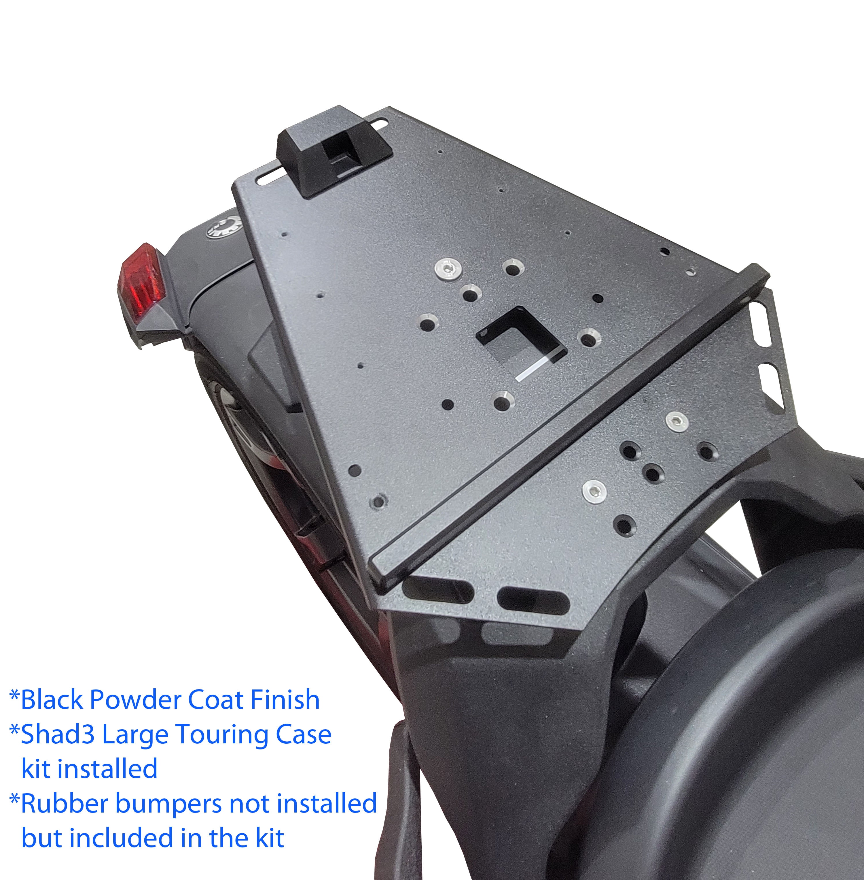 Ryker Luggage Rack with mounts for Large Shad Top Touring Cases Black ...