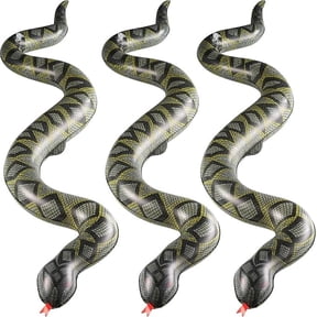 Rykon Inflatable Snakes for Pool, Pack of 3, 39-Inch Blow Up Fake Snake Toys, Pool Party, Backyard & Garden Decorations, Repels Ducks, Frogs & Birds, Jungle Safari Outdoor Dcor