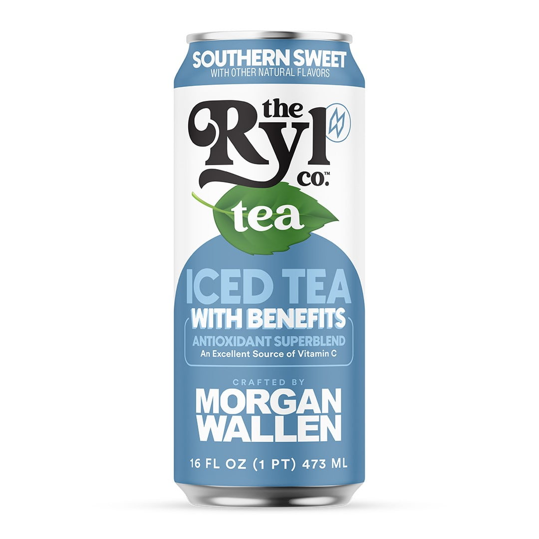 Ryl Iced Tea, Morgan Wallen Sweet Tea, Antioxidant Super blend, Zero Sugar, Low Carb,16.0 oz, Can-Pack Of 2