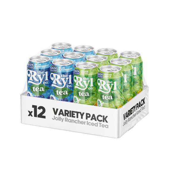 Ryl Tea Jolly Rancher Variety Pack 16oz 12ct (Blue Raspberry, Green Apple)