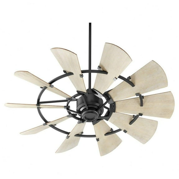 Ryland Street Ceiling Fan in Transitional Style 52 inches Wide By 16.46 inches High-Noir Finish-Weathered Oak Blade Color Bailey Street Home