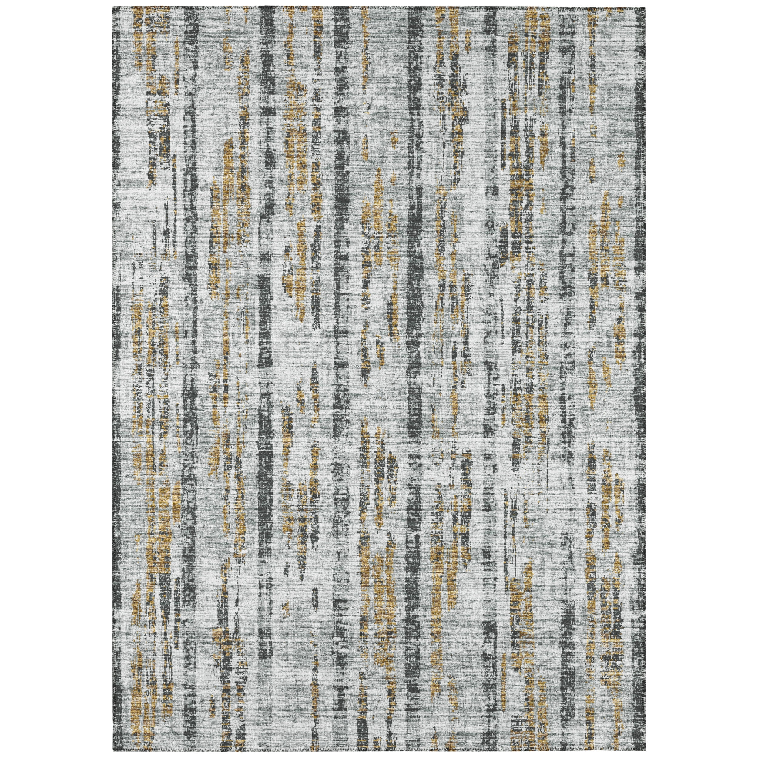 Gray 10' x 14' Flat Woven Abstract Chenille Area Rug