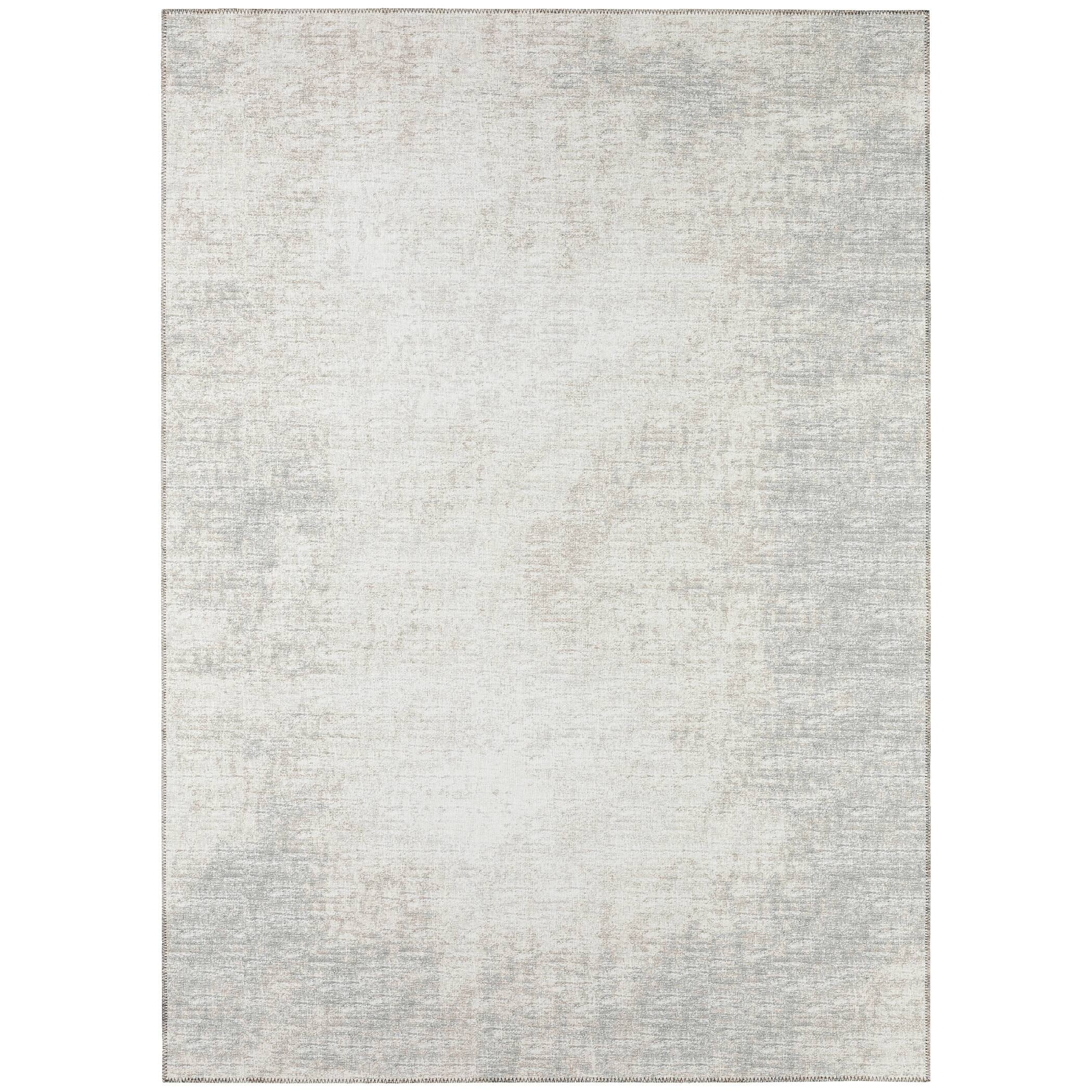 Rylee Transitional Gray Chenille 5' x 7'6" Flat-Woven Area Rug