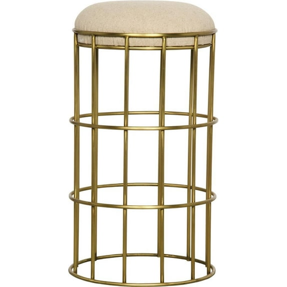 Ryley Counter Stool-Brass Finish | Stylish Kitchen Seat