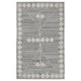 thumbnail image 1 of Benjara Rylie 5 x 8 Indoor Outdoor Area Rug, Handwoven Polyester, Gray Geometric, 1 of 5