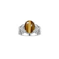 thumbnail image 1 of RYLOS Rings for Women 14K White Gold Ring 12X10MM Gemstone &  Diamonds Great Ring for Middle or Pointer Finger November Tiger Eye Jewelry Size 9.5, 1 of 7