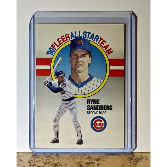 Ryne Sandberg 1990 Fleer All-Star Team MLB #9 Baseball Card Chicago Cubs