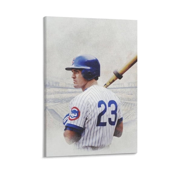 Ryne Sandberg Baseball Poster Wall Art Poster Scroll Canvas Painting Picture Living Room Decor Home 24x36inch(60x90cm)