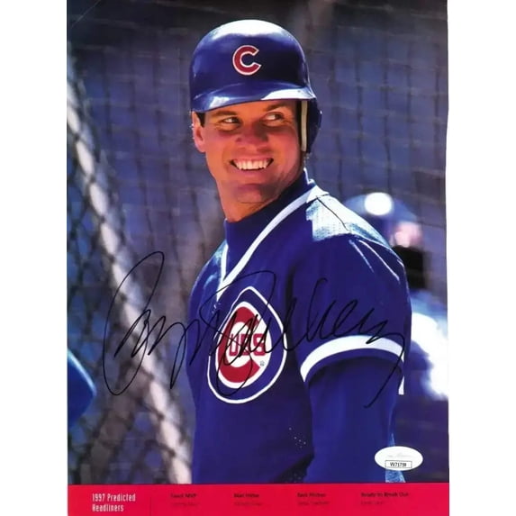 Ryne Sandberg autographed Chicago Cubs magazine 8x10 photo JSA